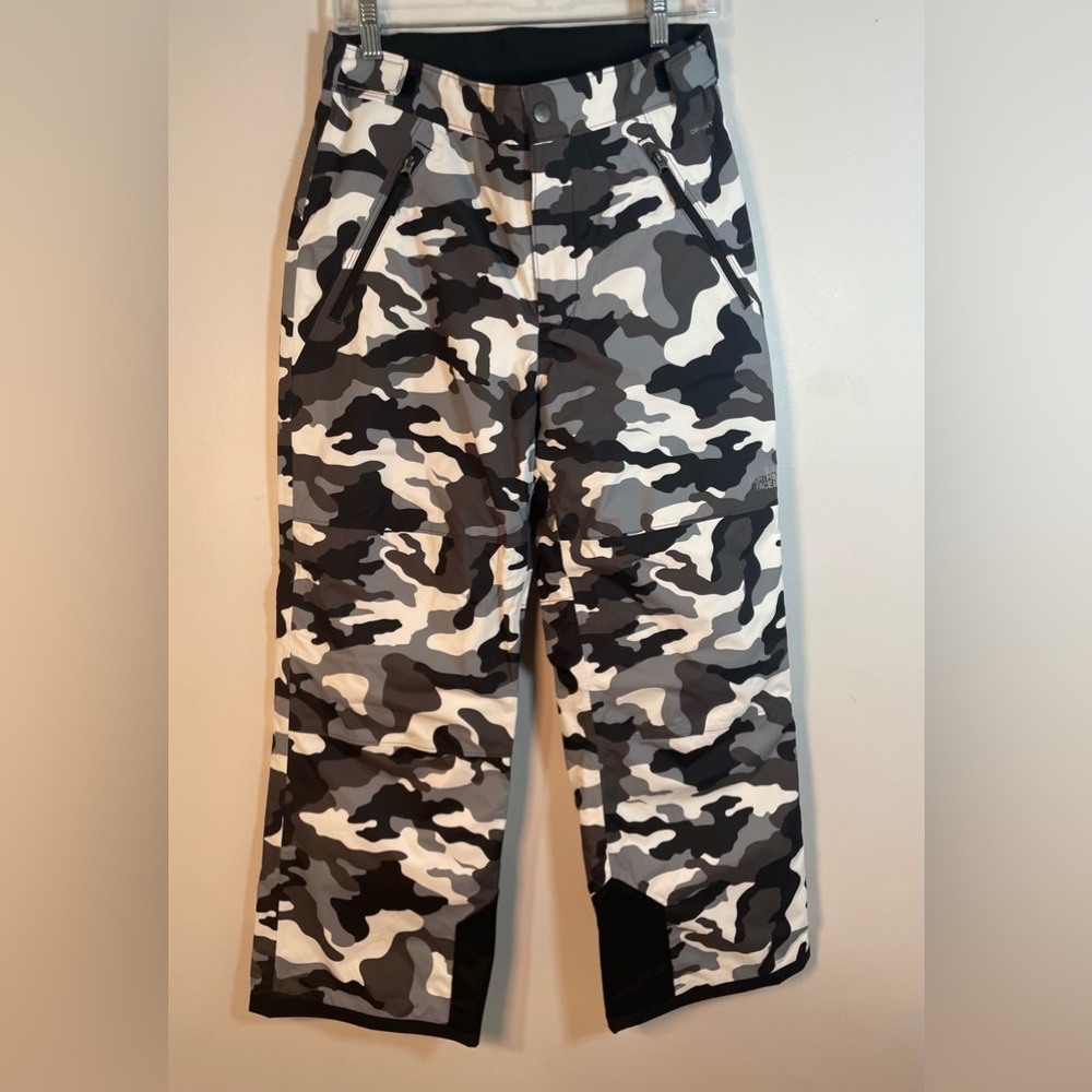 The North Face Freedom Insulated Snow Pant, Camo, Gray/Black/White, Boys Large